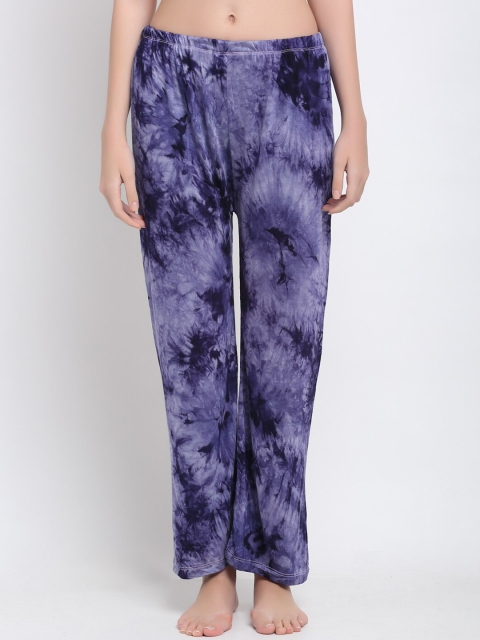 

armure Women Blue Tie & Dye Printed Lounge Pants