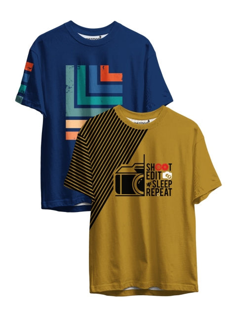 

mezmoda Boys Multicoloured Pack of 2 Printed T-shirt, Multi