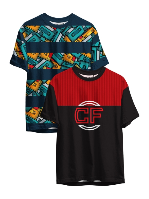 

mezmoda Boys Multicoloured Set of 2 Printed T-shirt, Multi