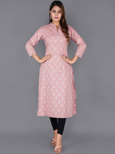 

KALINI Women Pink Floral Printed Kurta