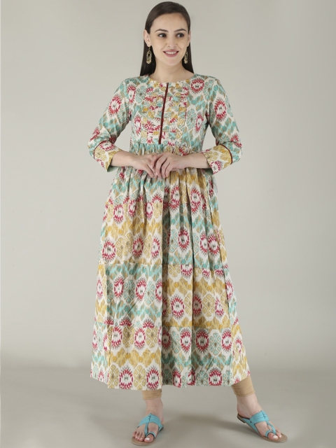 

KALINI Women Green Printed Kurta