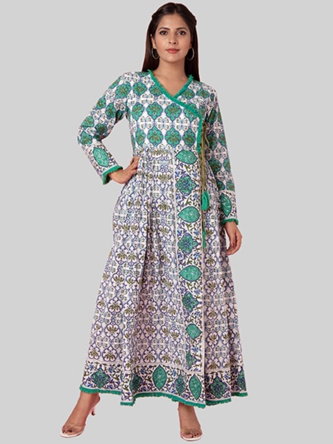 

KALINI Women Green Printed Anarkali Kurta