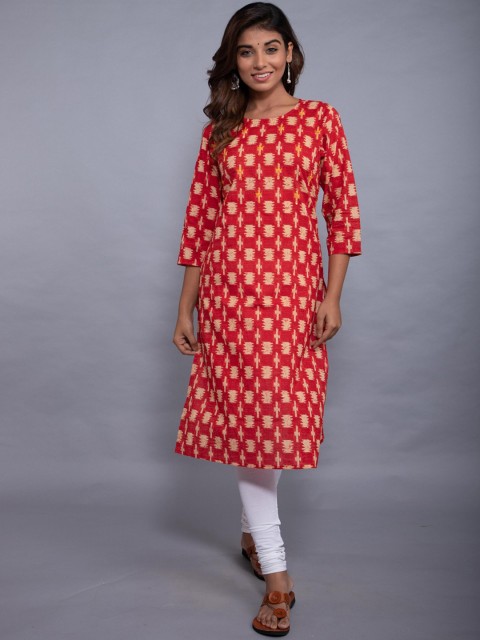 

KALINI Women Red Ethnic Motifs Kurta