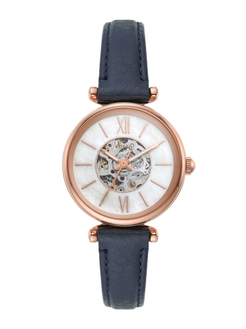 

Fossil Carlie Women White Skeleton Dial Analogue Watch ME3213