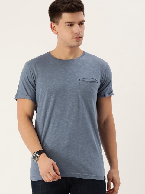 

DILLINGER Men Blue Pure Cotton T-shirt