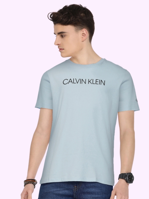 

Calvin Klein Jeans Boys Blue Printed Organic Cotton T-shirt