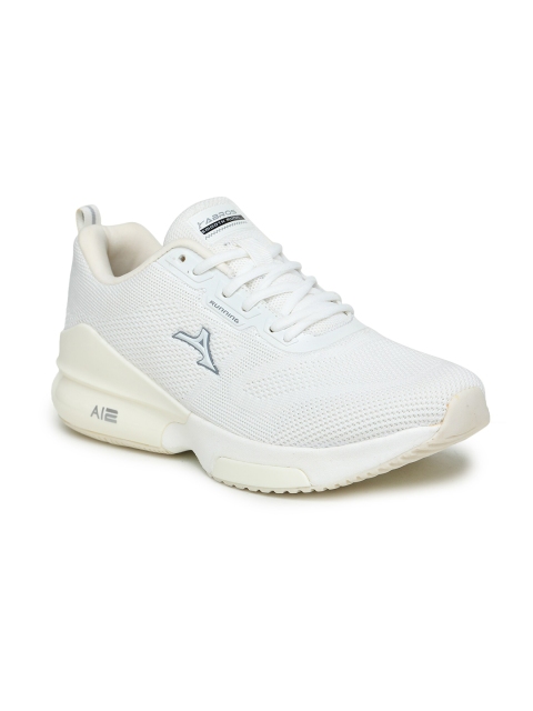 

ABROS Men White Mesh Running Shoes