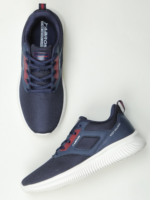 

ABROS Men Navy Blue Mesh Running Shoes