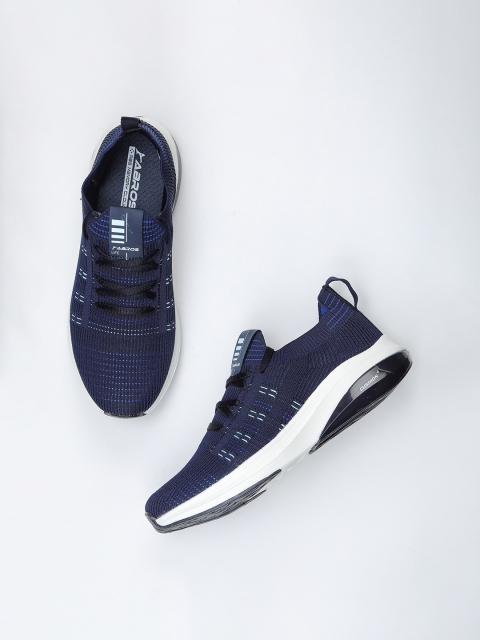 

ABROS Men Navy Blue Mesh Running Shoes