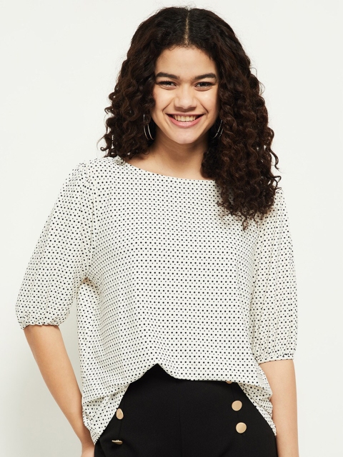 

max White Women Off-White Geometric Print Top