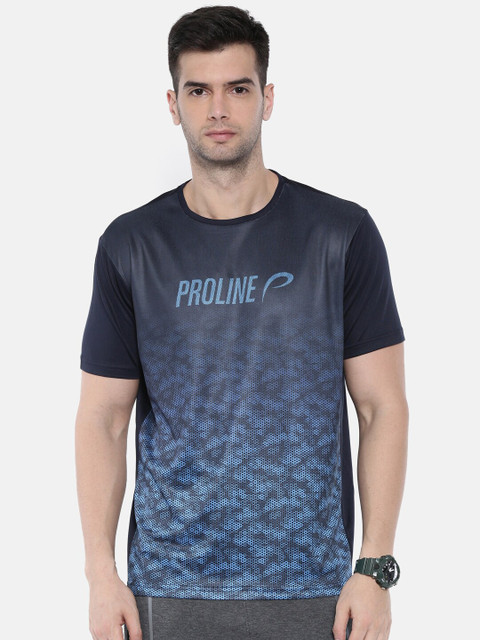 

Proline Men Blue Printed T-shirt