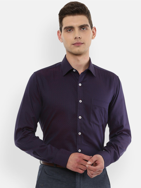 

Van Heusen Men Purple Slim Fit Printed Formal Shirt
