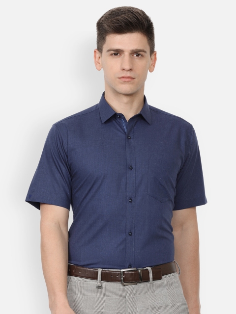 

Van Heusen Men Navy Blue Formal Shirt