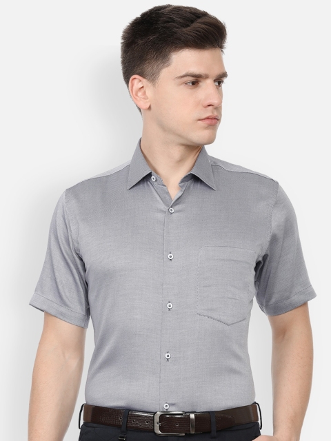

Van Heusen Men Grey Cotton Formal Shirt