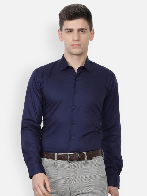 

Van Heusen Men Navy Blue Slim Fit Formal Shirt