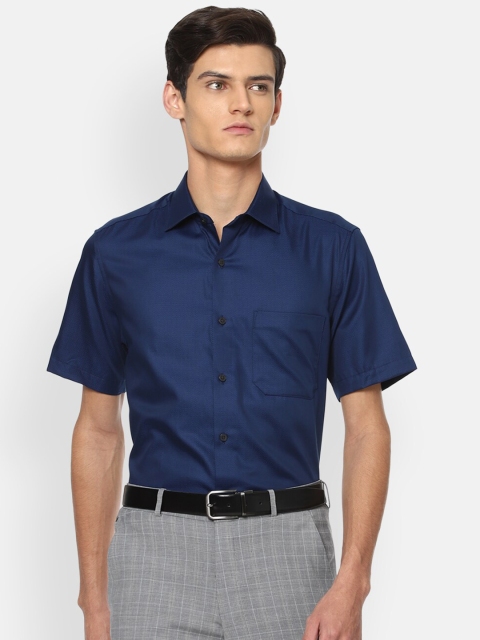 

Louis Philippe Men Navy Blue Formal Shirt