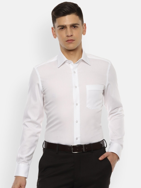 

Louis Philippe Permapress Men White Cotton Formal Shirt