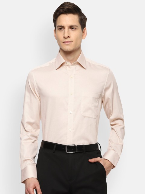 

Louis Philippe Men Yellow Micro Checks Checked Formal Shirt
