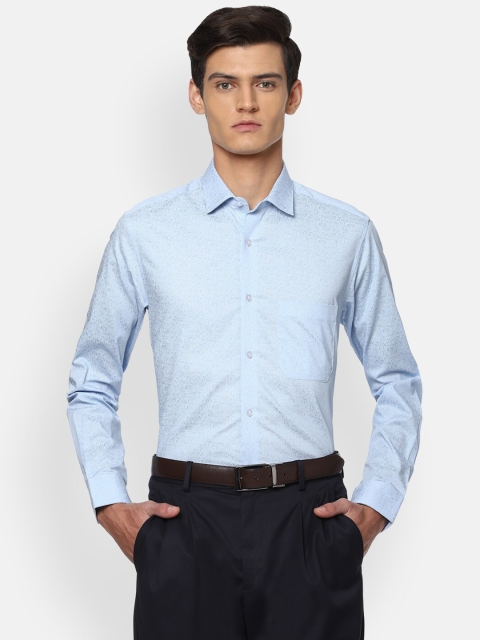 

Louis Philippe Men Blue Slim Fit Printed Cotton Formal Shirt