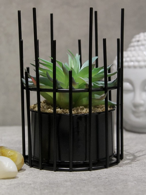

PolliNation Red-Green Artificial Bonsai with Metallic Pot, White