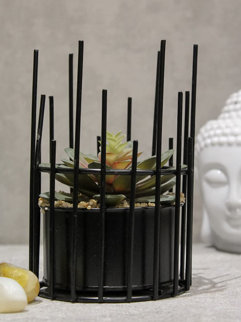

PolliNation Green Artificial Bonsai With Metallic Pot