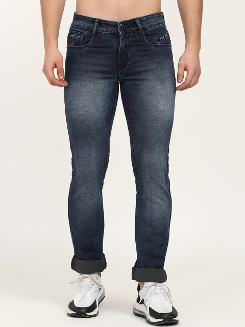 

V2 Value & Variety Men Blue Slim Fit Low Distress Light Fade Jeans
