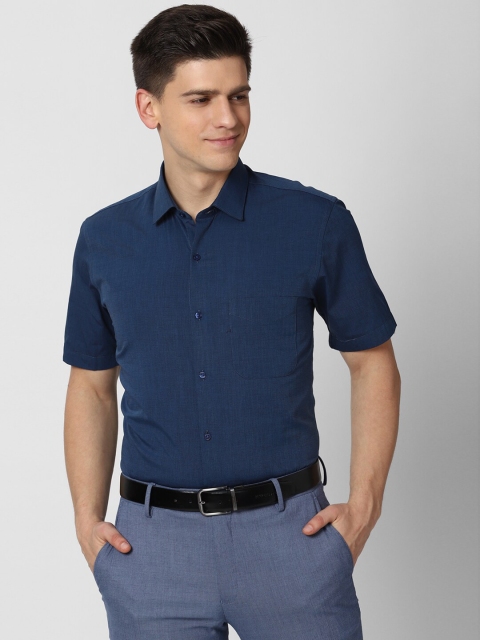 

Peter England Men Navy Blue Formal Shirt