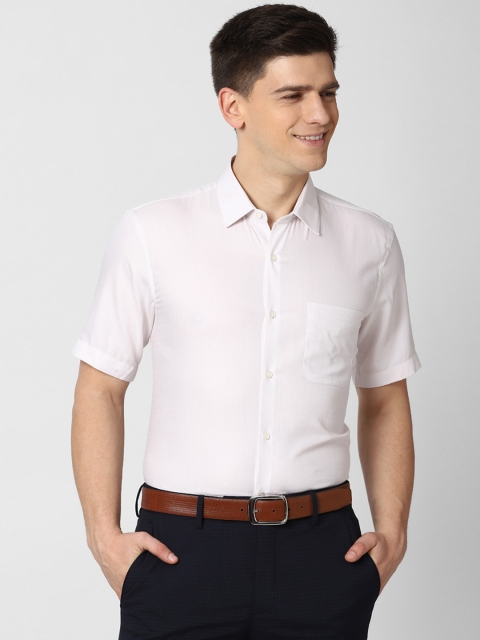 

Peter England Men White Cotton Formal Shirt