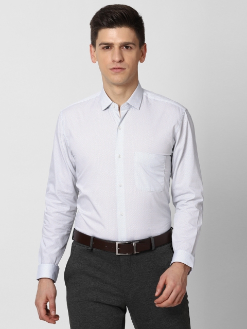 

Peter England Men Blue Printed Formal Shirt