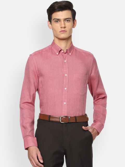 

Louis Philippe Men Pink Solid Formal Shirt