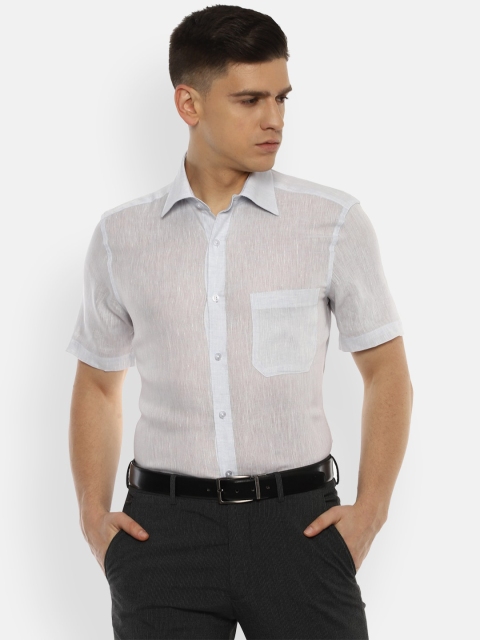 

Louis Philippe Men White Semi Sheer Formal Shirt