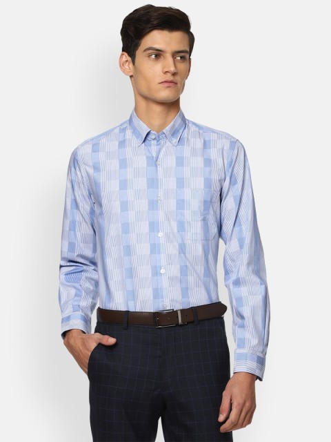 

Louis Philippe Men Blue Checked Slim Fit Formal Shirt