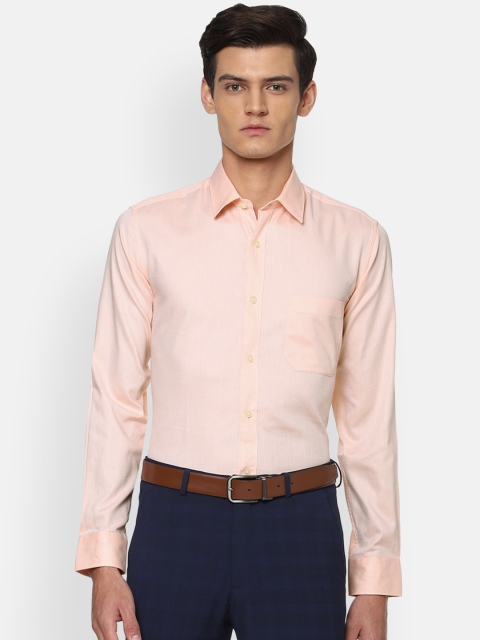 

Louis Philippe Men Peach-Coloured Slim Fit Formal Shirt