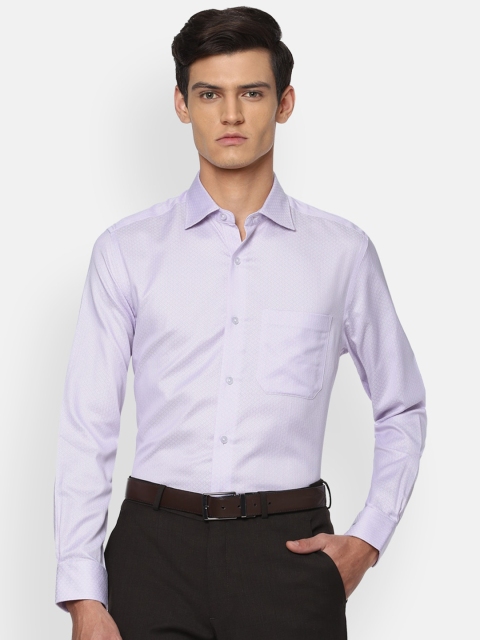 

Louis Philippe Men Purple Striped Formal Shirt