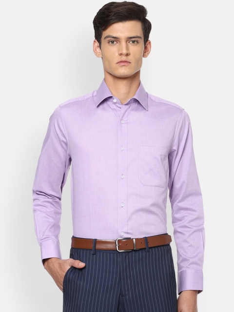 

Louis Philippe Men Purple Regular Fit Solid Cotton Formal Shirt
