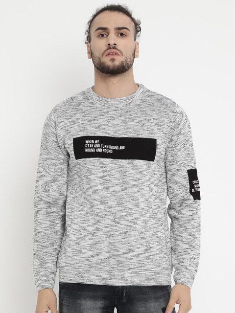 

V2 Value & Variety Men Grey & Black Printed Pullover