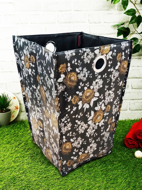 

BIANCA Grey & Black Foldable Printed Laundry Basket