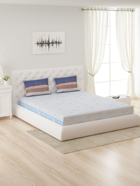 

Monte Carlo Multicolor Printed 200 TC Cotton Double Bedsheet, Blue