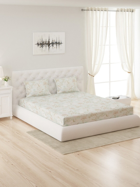 

Monte Carlo Grey & Beige Floral 130 GSM Queen Bedsheet with 2 Pillow Covers