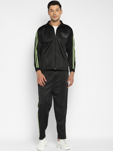 

IMT Men Black Solid Track Suit