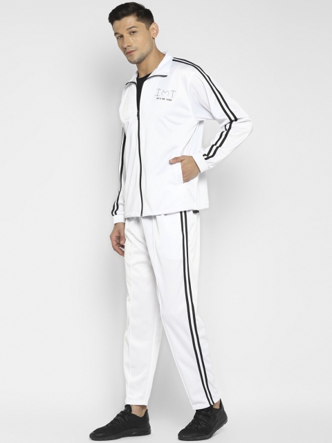 

IMT Men White Solid Tracksuit