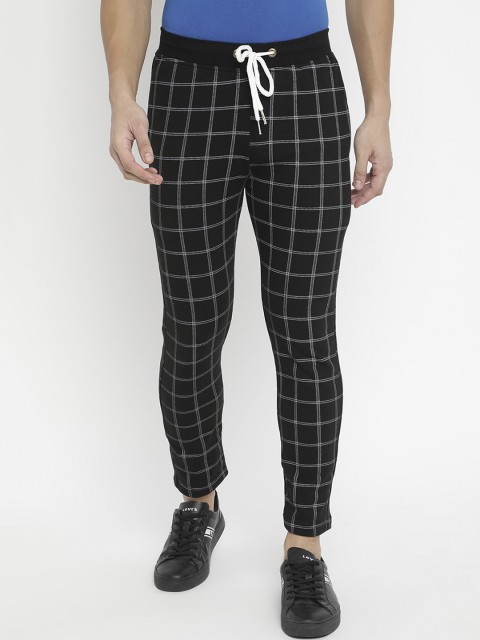 

V2 Value & Variety Men Black Checked Lounge Pants