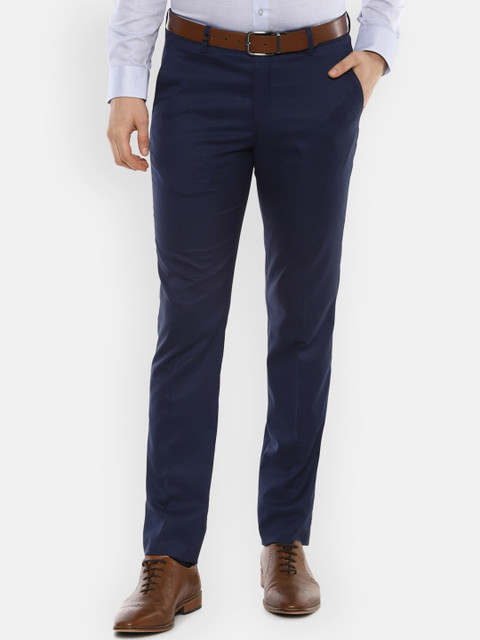 

Louis Philippe Men Navy Blue Slim Fit Trousers