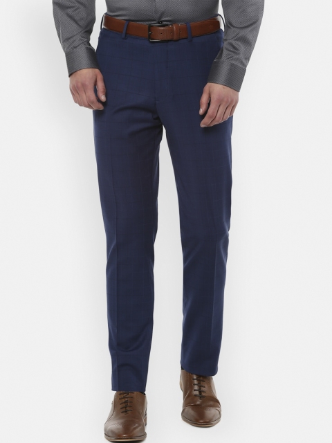 

Louis Philippe Permapress Men Navy Blue Slim Fit Trousers