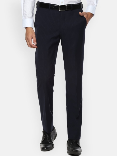 

Luxure by Louis Philippe Men Navy Blue Slim Fit Trousers