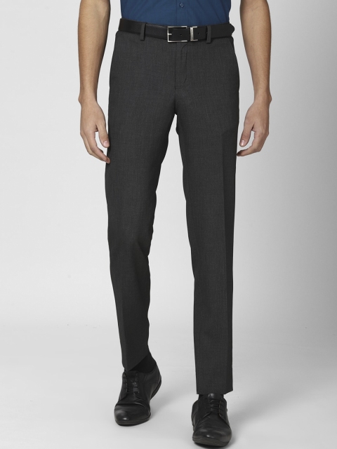 

Peter England Men Grey Slim Fit Trousers