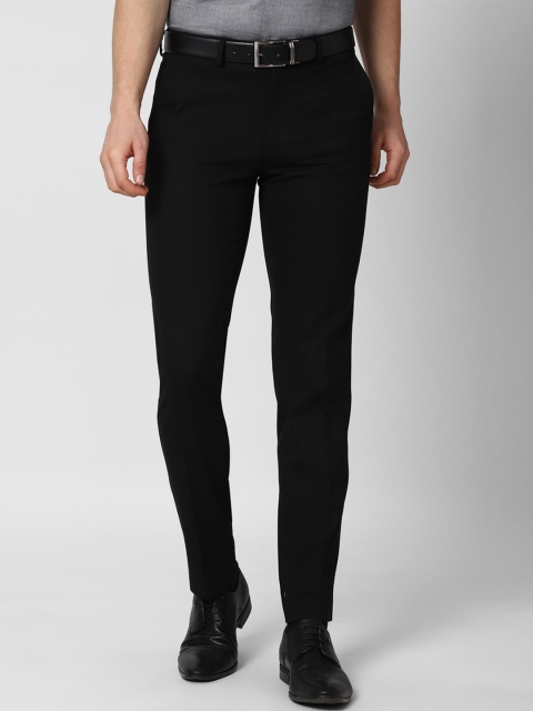

Peter England Men Black Slim Fit Trousers