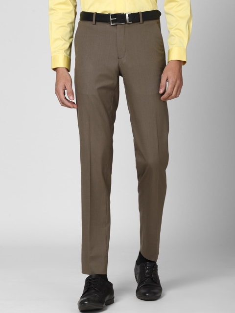 

Peter England Men Brown Slim Fit Trousers