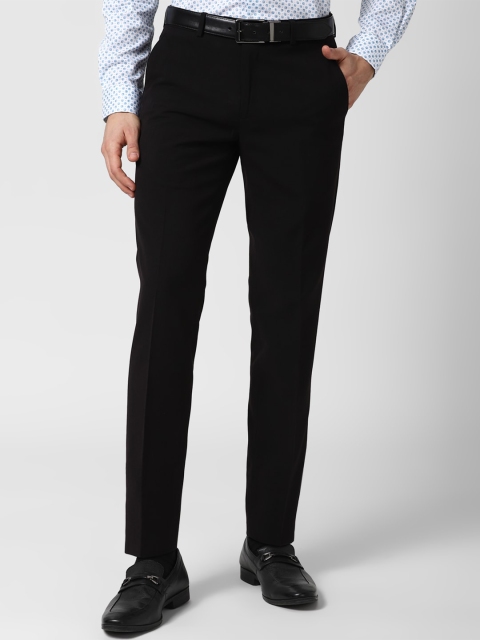 

Peter England Elite Men Black Slim Fit Trousers