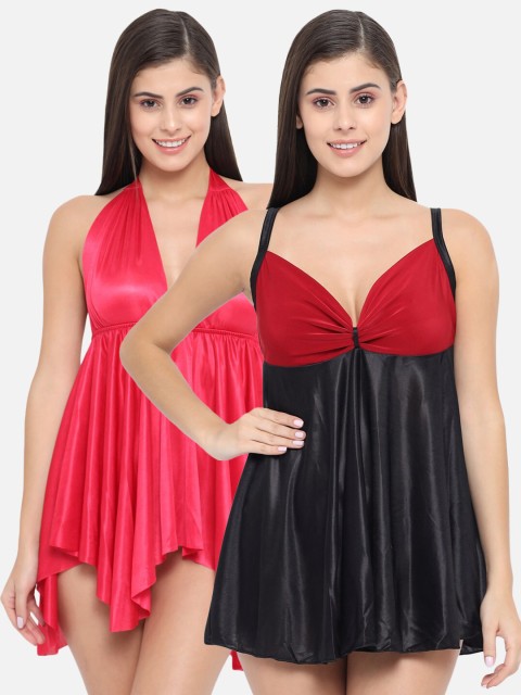 

Klamotten Pack Of 2 Red & Black Baby Dolls